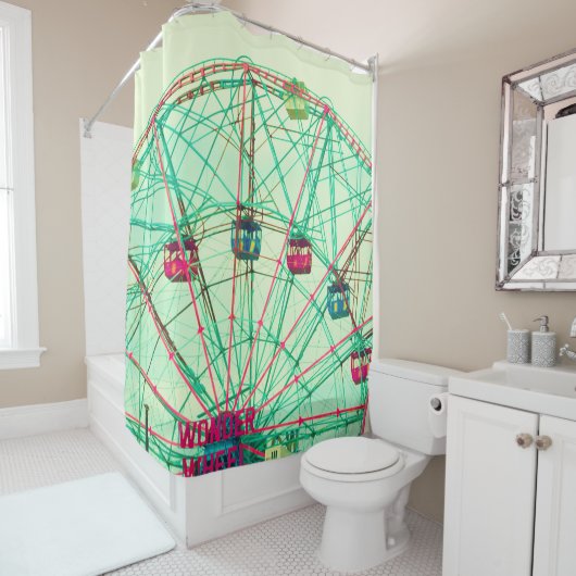 Rideaux De Douche Carnaval d'été de Retro Pop (En situation)