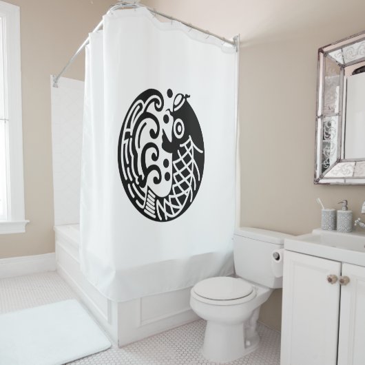 Rideaux De Douche Carpe et vague (En situation)