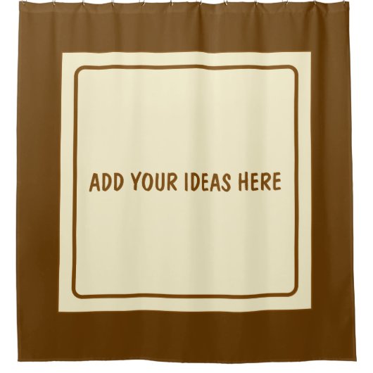 Rideaux De Douche Carré Frame beige + vos idées (Devant)