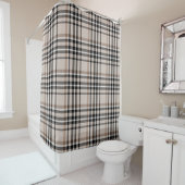 Rideaux De Douche Carreaux Beige (En situation)