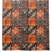 Rideaux De Douche Carreaux de tangerine (Devant)