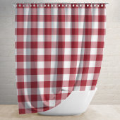Rideaux De Douche Carreaux Rouge Classique Gingham