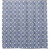 Rideaux De Douche Carrelage bleu et blanc marocain Motif (Devant)