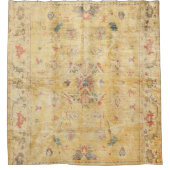 Rideaux De Douche Carrelage centenaire Crâne jaune or  (Devant)