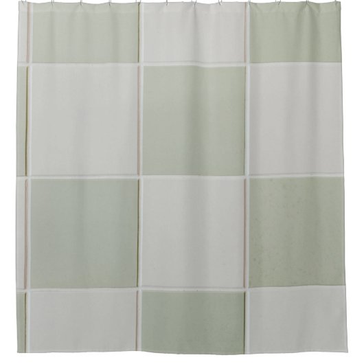 Rideaux De Douche Carrelage gris et blanc (Devant)