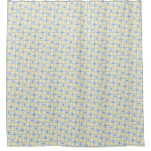 Rideaux De Douche Carrelage jaune et bleu (Devant)