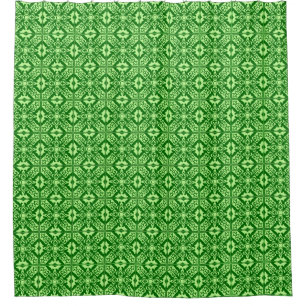 Rideaux De Douche Carrelage marocain, vert émeraude et vert clair