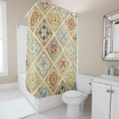 Rideaux De Douche Carrelage médiéval en céramique Couronnes Fleur De (En situation)