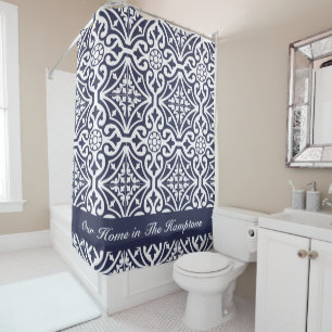 Rideaux De Douche Carrelage mexicain Décor de la Maison du Lac Bleu 