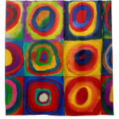 Rideaux De Douche Carrés avec cercles, Abstraits, Wassily Kandinsky (Devant)