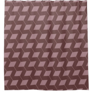 Rideaux De Douche Carrés géométriques/Rose duvet
