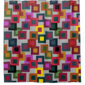 Rideaux De Douche Carrés sombres sur la lumière (Devant)