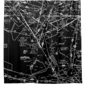 Rideaux De Douche Carte aéronautique (Devant)