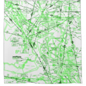 Rideaux De Douche Carte aéronautique (Devant)