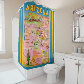 Rideaux De Douche Carte Arizona (En situation)