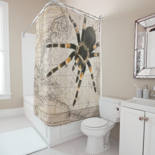 Rideaux De Douche Carte d'araignée (En situation)
