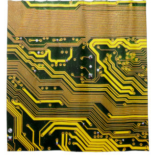 Rideaux De Douche carte de circuits informatiques, abstraite, a