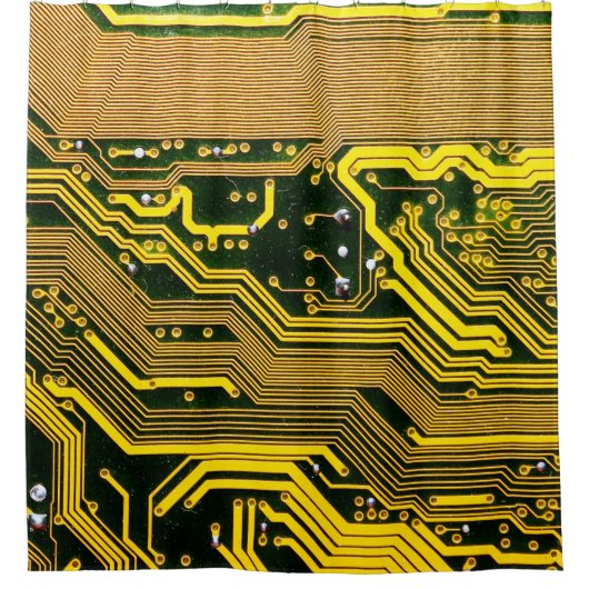Rideaux De Douche carte de circuits informatiques, abstraite, a (Devant)
