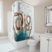 Rideaux De Douche Carte de cru de poulpe (En situation)