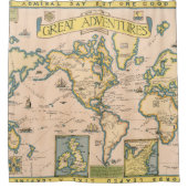 Rideaux De Douche Carte de grandes aventures (Devant)