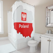 Rideaux De Douche Carte de la Pologne (En situation)