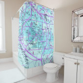 Rideaux De Douche Carte de l'aéroport Phoenix (En situation)