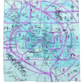 Rideaux De Douche Carte de l'aéroport Phoenix (Devant)