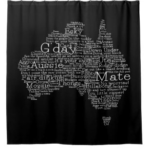 Rideaux De Douche Carte de l'argot australien