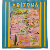 Rideaux De Douche Carte de l'Arizona (Devant)