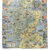 Rideaux De Douche Carte de l'Ecosse historique (Devant)