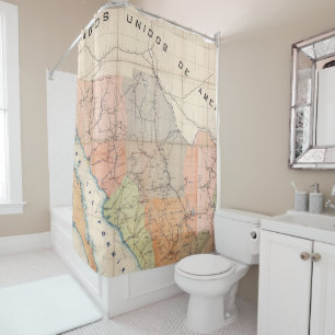 Rideaux De Douche Carte (de lettre de communications) du Mexique