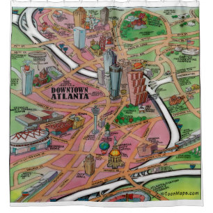 Rideaux De Douche Carte des loisirs Atlanta