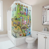 Rideaux De Douche Carte des loisirs du Texas (En situation)