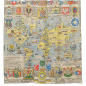 Rideaux De Douche Carte des Nations Unies du monde (Devant)