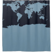 Rideaux De Douche Carte du monde (Devant)