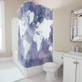 Rideaux De Douche Carte du monde Design 65 (En situation)