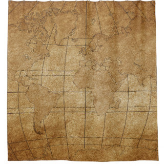 Rideaux De Douche Carte du monde : Guide mondial d'exploration