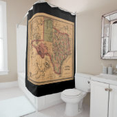 Rideaux De Douche Carte du Texas antique #1 (En situation)