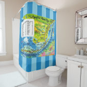 Rideaux De Douche Carte Florida Keys (En situation)