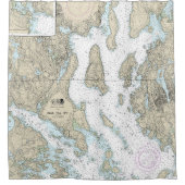 Rideaux De Douche Carte marine Blue Hill Bay 13316 (Devant)