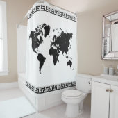 RIDEAUX DE DOUCHE CARTE MONDIALE (En situation)