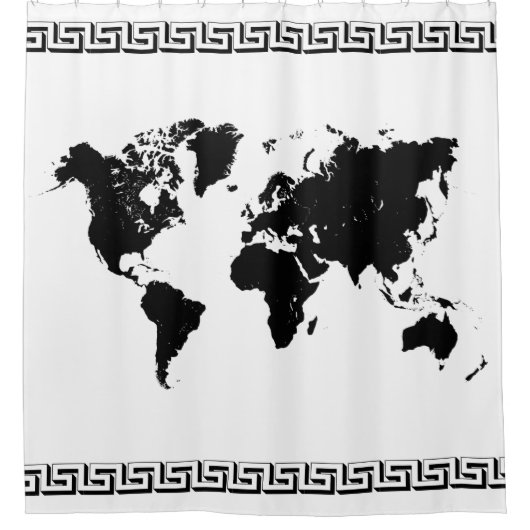 RIDEAUX DE DOUCHE CARTE MONDIALE (Devant)