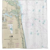 Rideaux De Douche Carte nautique authentique Jacksonville Beach FL (Devant)