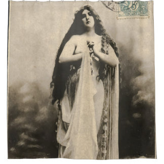 Rideaux De Douche Carte postale vintage de la déesse éthérée