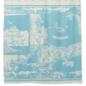 Rideaux De Douche Carte vintage de Cape Cod (Devant)