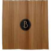 Rideaux De Douche Cartes en bois Brown Monogramme (Devant)