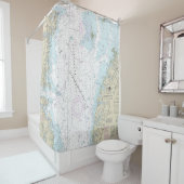 Rideaux De Douche Cartes nautiques Wolf Trap to Smith Point (En situation)