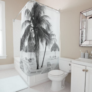 Rideaux De Douche Cas Abao - Escapade de plage tropicale #5 #océan #