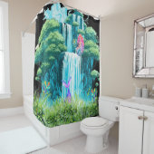 Rideaux De Douche cascade avec sirènes (En situation)