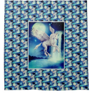 Rideaux De Douche Cascade de Pegasus Unicorn